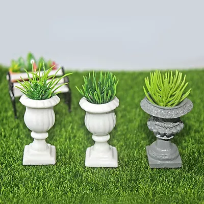 1:12 Scale Dollhouse Miniature Roman Column Potted Plants Garden Outdoor Decor • $6.66