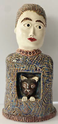 Estate Of Lana Wilson Contemporary Surrealism Female Cat Kitty Figural Sculpture • $500