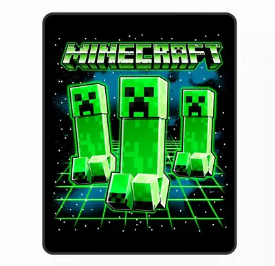 Minecraft Creepers Mini Raschel Blanket Minecraft Blanket Creepers Blanket • $22.95