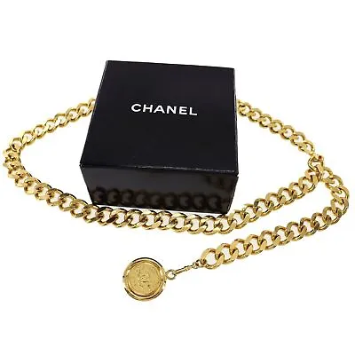CHANEL CC Logo 31 RUE CAMBON Used Chain Belt Gold  94 A Vintage #AG993 W • $1836.14