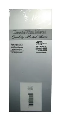 K&S 275 Tin Coated Steel 0.013 In. Thick Natural Sheet Metal 10 L X 4 W In. • $7.59