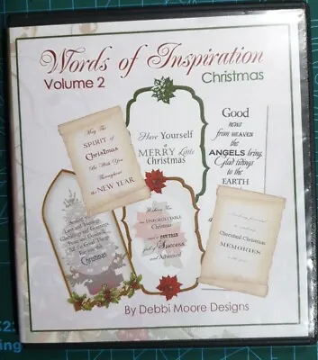 £2.95 • Buy Debbi Moore Designs WORDS OF INSPIRATION Vol 2 CHRISTMAS CD-Rom *Pre-owned Good*
