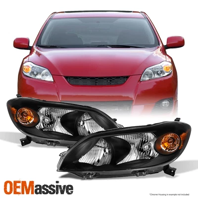 $149.99 • Buy Fits 2009 2010 2011 2012 2013 Toyota Matrix Left+Right Side Black Headlights