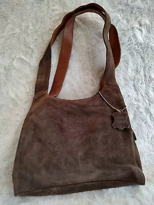 St. John's Bay Hobo Purse Shoulder Bag  Brown Suede Int Zip Pocket 9 Hx11 W • $18.49