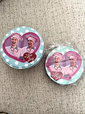 I LOVE LUCY 4  Round Cork Back Drink Coasters - Set Of Four • $15