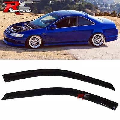 Fits 98-02 Honda Accord Coupe Tape On Acrylic Window Visors Vent Rain Guard 2PCS • $26.98