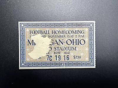 Ohio State Michigan 1926 Football Ticket Stub Oosterbaan Friedman Wilce RARE • $319.99