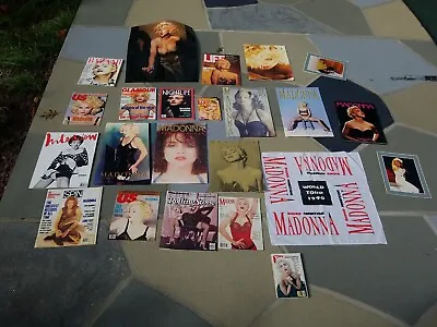 HUGE LOT OF Madonna Calendars MAGAZINES POSTERS Sexy Photos Original Memorabilia • $120