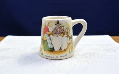 £3.90 • Buy Vintage Wales Souvenir Ceramic  Miniature Jug Mug Welsh Coat Of Arms Crest