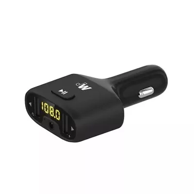 Just Wireless FM Transmitter & Dual Port Car Charger - Black • $9.99