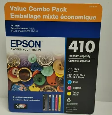 Genuine Epson 410 Ink Cartridge B/C/M/Y-For X830 XP7100 Printer-Photo-OEM 5PK • $59.98