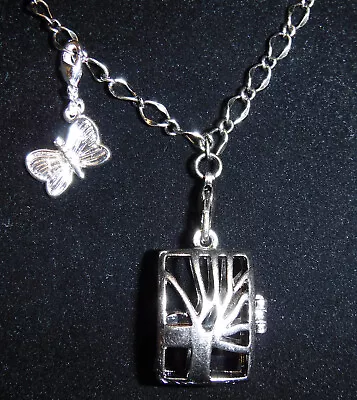 New VESSEL Tree Of Life Stainless Necklace Locket & Charm Aromatherapy Diffuser • $14.95