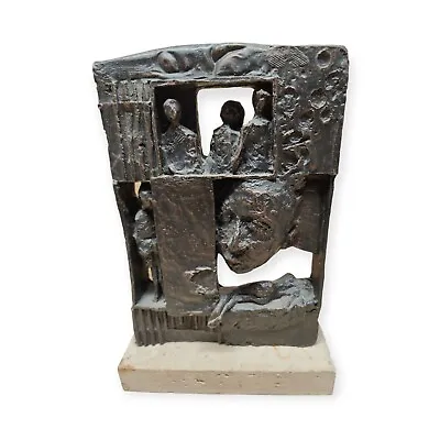 William Meyerowitz MCM Modernist Sculpture 1969 Ziamonon Figures In Windows  • $398.99