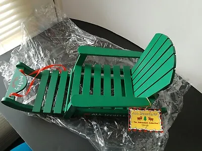 Muffy Vanderbear New GREEN Adirondack ALL SPRUCED UP Sleigh Never Used/Stored • $34