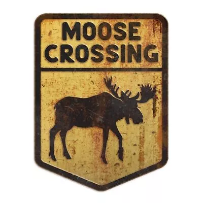 Maine Moose Crossing Die Cut Vinyl Sticker • $4.95