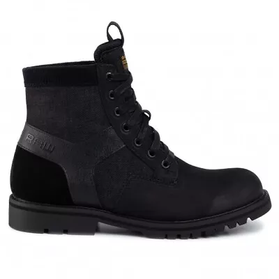 G-STAR Raw Men's Powell Y Lace-Up Black Combat Boots N2592* Size 13 US / 46 EU • $167.20