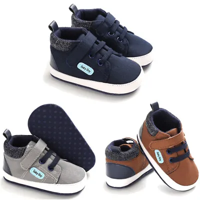 Newborn Baby Boy Girl Sneakers Pram Shoes Toddler Infant Pre Walker Trainers UK • £8.35