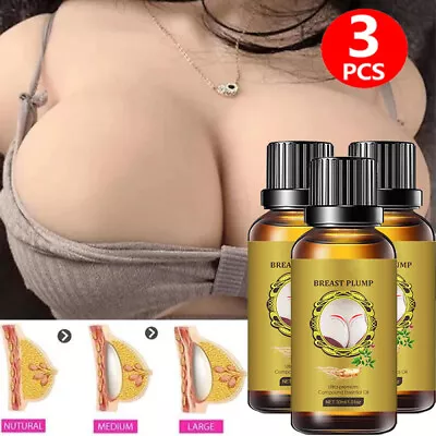 3PC Breast Enlargement Oil Female Hormones Essential Bust Fast Growth Boobs Firm • $11.75