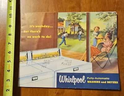 Whirpool Washer Dryer Ironer Rare Old Vintage Advertisment Print • $3.20