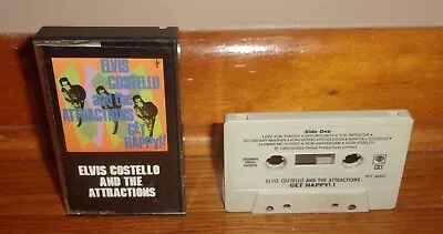 ELVIS COSTELLO-Get Happy!! 1980 Columbia PCT 36347-Cassette SUPERB Condition! • $6.99