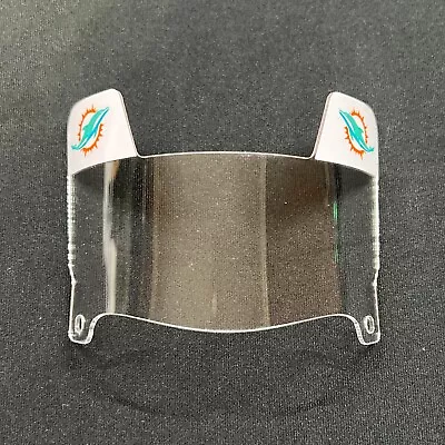 Miami Dolphins - Clear Mini Football Helmet Visor With Black Clips • $25