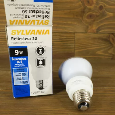 Sylvania 29638 Reflector 30 Compact Fluorescent CF9EL/R20/2700K 9W 300 Lumens • $9.99