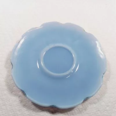 Jeannette Glass Cherry Blossom Delphite Blue Child’s Saucer Plate 4 1/2   • $3.50