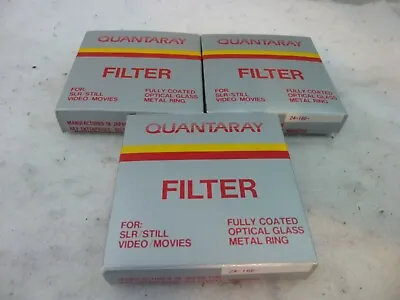 Set Of 3 58mm Filters Quantaray New Uv Polarizer 80a  • $15