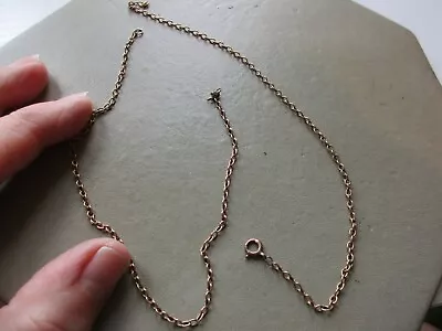 Antique Vintage Edwardian Rose Gold Filled Trace Chain Necklace Scrap Repair Old • £4.20