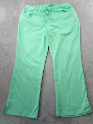 Greys Anatomy By Barco Scrub Pants XL Green Adjustable Drawstring Waist Medical • $10.95