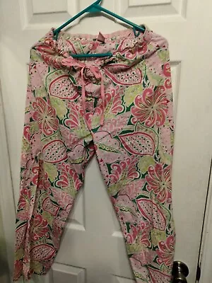 Vera Bradley Pinwheel Pink Cotton Pajama Pants S • $15.99