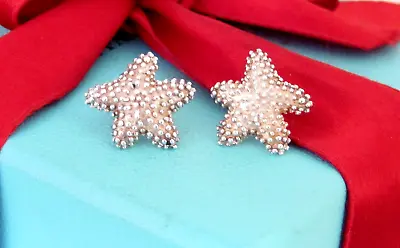 Tiffany & Co Silver Bumpy Starfish Stud Earrings • $389.91