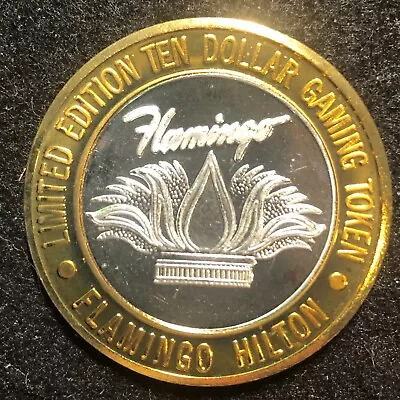 $24.95 • Buy Flamingo Hilton Casino Laughlin Nevada $10 Gaming Token Chip .999 Silver L.E.