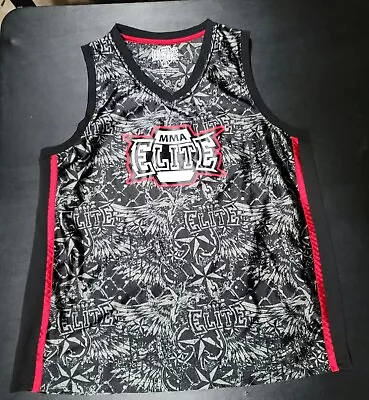 MMA Elite Tank Top Mens Extra Large  Black And Red Basketball Jersey  • $45