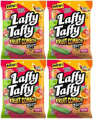 4x Laffy Taffy Fruit Combos 2 In 1 Flavors Individually Wrapped Candy 170g • £15.99