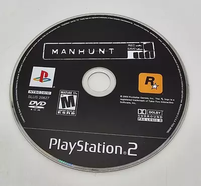 Manhunt (Sony PlayStation 2 2003) Disc ONLY Free Shipping • $19.99