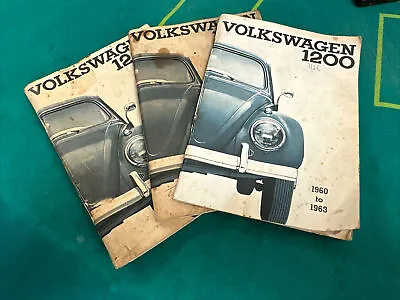 Vtg Lot 1963 Volkswagen Beetle 1200 Owner's Instruction Manual English  Original • $79