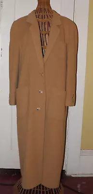 Vintage Jacobson’s Coat Size Large Camel Hair Full Length Overcoat Button Up • $125