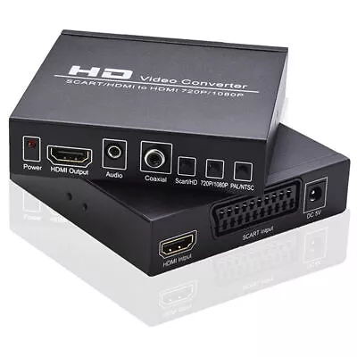 Scart/HDMI To HDMI 720P/1080P HD Video Converter Adapter For PS2 PS3 GameConsole • $39.59