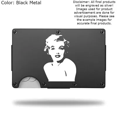 Custom MARILYN MONROE Laser Engraved Wallet - Pick A Wallet Color • $22