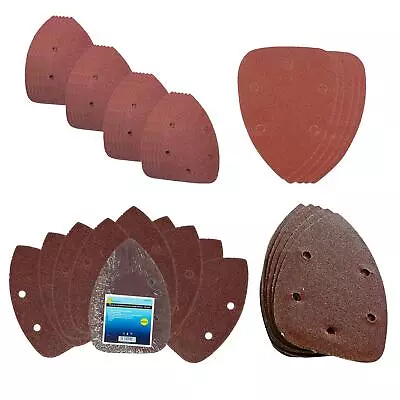 Hook & Loop Punched SANDING SHEETS PADS DISCS Orbital Palm Mouse Sander 10x • £4.09