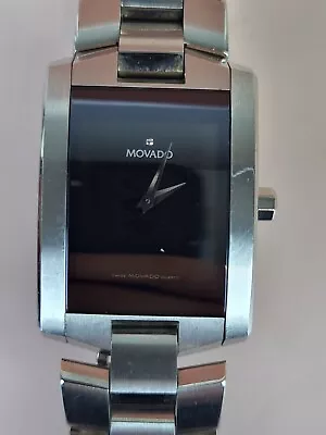 Movado Eliro Stainless Steel Black Dial Watch 84 C1 455A  • $350