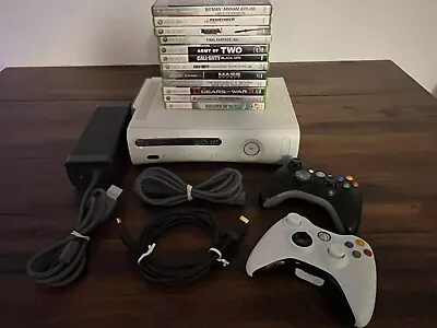 Microsoft Xbox 360 Pro 250GB With 12 Games 2 Controllers • $125