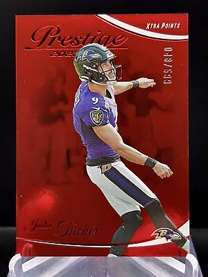 2023 Panini Prestige #23 Justin Tucker Xtra Points Red /599 Baltimore Ravens  • $1.50