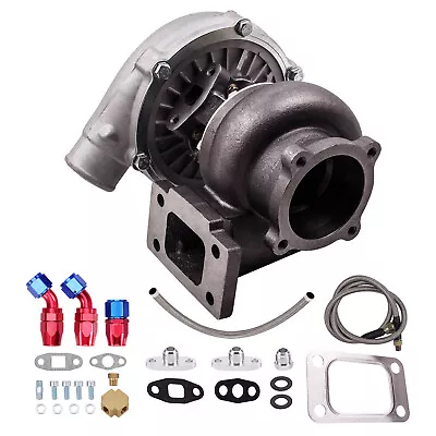 GT30 GT3037 GT3076 Turbo For  2.5L-3.0L  Water Cooled + T3 T4 Oil Feed Line Kit • $321