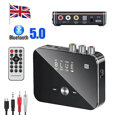 £15.09 • Buy NFC Wireless Bluetooth 5.0 Audio Transmitter Receiver HiFi Music Adapter AUX RCA