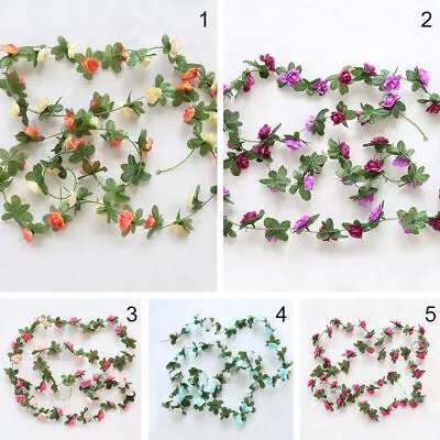 Artificial Fake Flower String Ivy Vine Garland Wedding Homes Hanging Decor 2.5m • £4.96