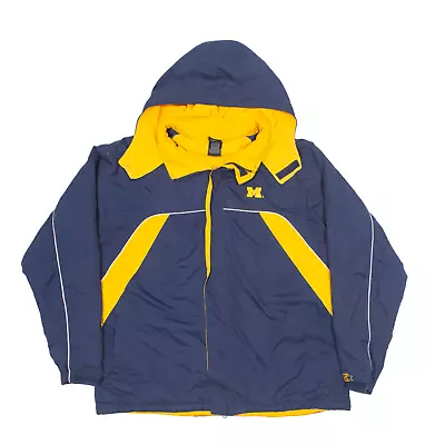 £79.99 • Buy Vintage STARTER Fleece Lined Michigan Wolverines Insulated Jacket Blue Mens L