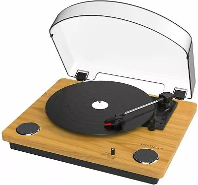 $94.99 • Buy Vinyl Turntable Record Player With Built-in Bluetooth Receiver &2 Stereo Speaker