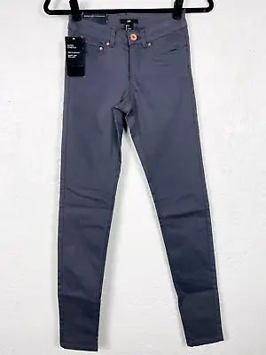 H&M Divided Skinny Jeans Dark Gray Womens Size 2 Low Rise Stretch Jegging • $8.98
